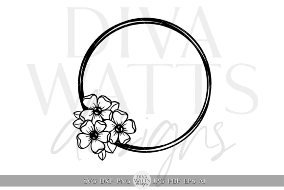 Download Contemporary Flower Wreath Artwork SVG - Premium Resources