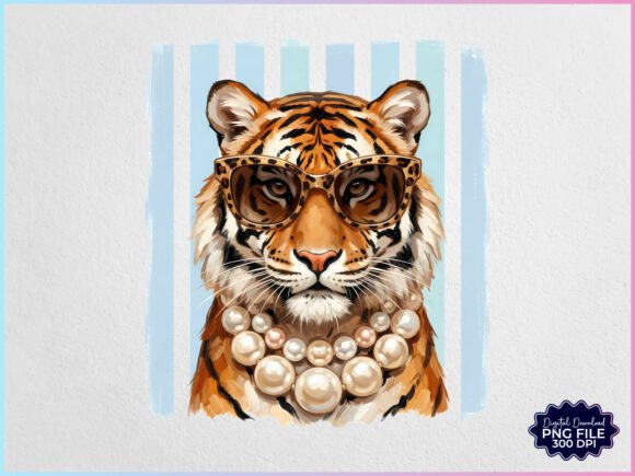 Download Preppy Glam Tiger Stripe PNG - Png Collection