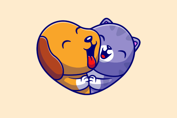 Download Cute Dog and Cute Cat Cartoon - Cat Collection