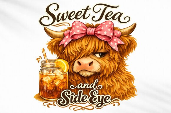Download Sweet Tea Side Eye Highland Cow PNG - Png Collection