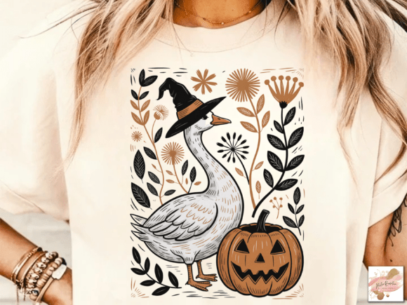 Download Floral Halloween Silly Goose Fall Png - Png Collection