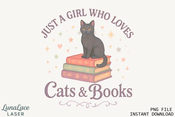 Download Cat Lover Book PNG Instant Download - Cat Collection