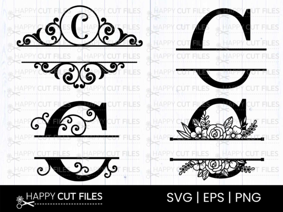 Download C Alphabet Letter Split Monogram Svg Png - Png Collection