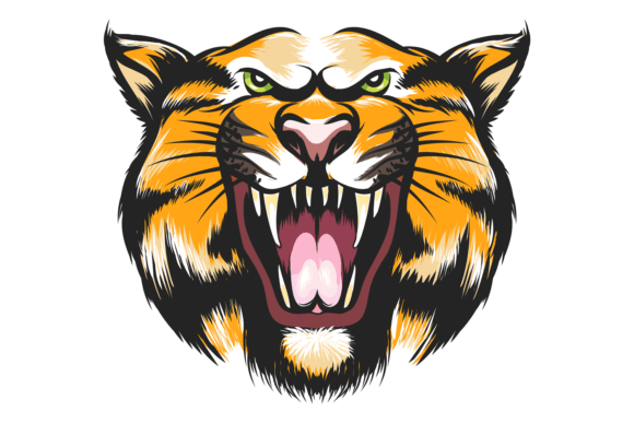 Download Tiger Head. Roaring Wild Cat. Powerful L - Cat Collection