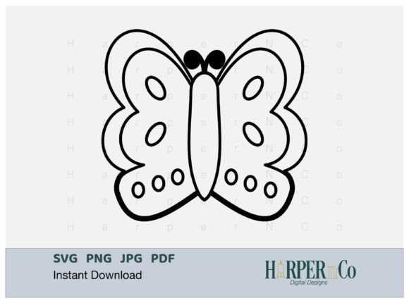 Download BUTTERFLY OUTLINE 6 SVG PNG Cut EPS File - Png Collection