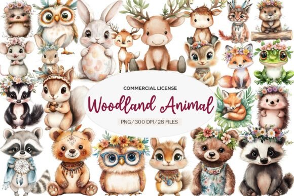 Download Boho Woodland Animal, Baby Animals Png - Png Collection