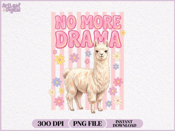 Download Preppy No More Drama Llama PNG - Png Collection