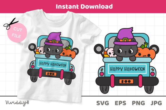 Download Halloween Car. Halloween Cat Svg Kawaii - Cat Collection