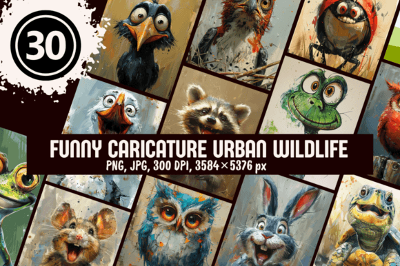 Download Funny Urban Wildlife Caricatures - Cat Collection