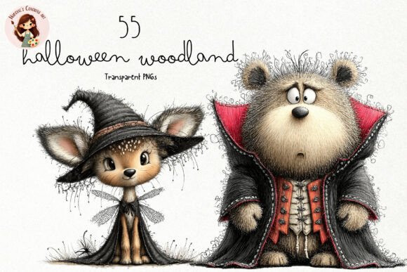 Download Cute Halloween Woodland PNG Clipart - Png Collection