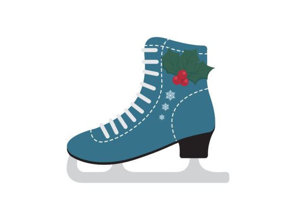 Download Christmas Ice Skate Shoes Illustration - Premium Resources