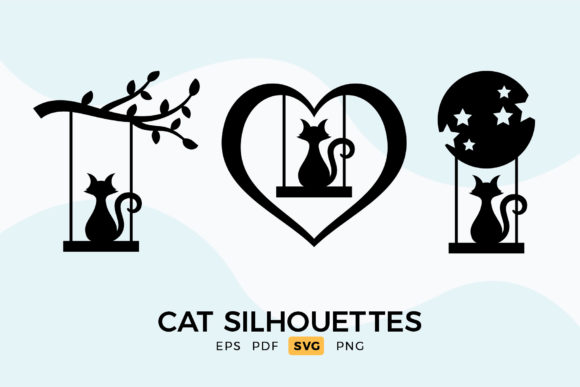 Download Cat Silhouettes - Cat SVG Clipart - Cat Collection
