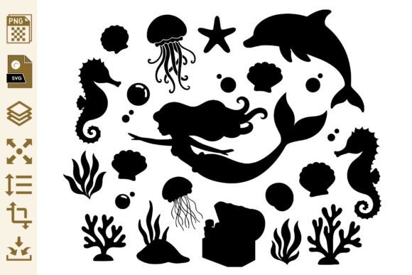 Download Mermaid Silhouette Clipart PNG &amp; SVG - Png Collection