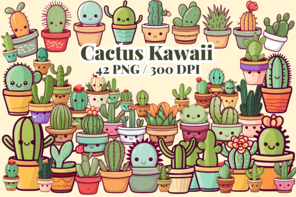 Download Cactus Kawaii Clipart, Cute PNG, Cartoon - Png Collection