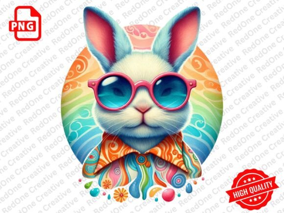 Download Groovy Retro Easter Clipart PNG - Easter clipart Collection
